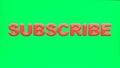 Subscribe message with 3D render text