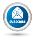 Subscribe (newsletter email icon) prime blue round button Royalty Free Stock Photo