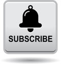 Subscribe now icon web button black gray Royalty Free Stock Photo