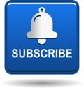 Subscribe now icon web button blue Royalty Free Stock Photo