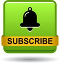 Subscribe now icon web button green Royalty Free Stock Photo