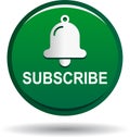 Subscribe now icon web button green Royalty Free Stock Photo