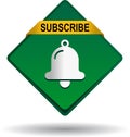 Subscribe now icon web button green Royalty Free Stock Photo