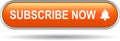 Subscribe now icon web button orange