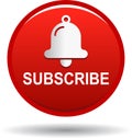 Subscribe now icon web button red Royalty Free Stock Photo