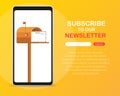 Subscribe Now For Our Newsletter. Subscribe Button Template. Royalty Free Stock Photo