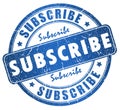 Subscribe stamp Royalty Free Stock Photo