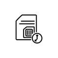 Subscriber identity module pending icon. Perfect for application, web, logo and presentation template. icon design line style