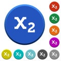 Subscript beveled buttons