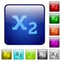 Subscript color square buttons