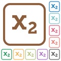 Subscript simple icons