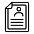 Subscription business icon, outline style