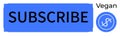 Subscription Button for Vegan Content with Dollar Icon in Minimalist Blue Design Royalty Free Stock Photo