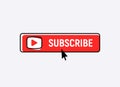 Subscription element logo. Subscribe now button, channel register today member icon.