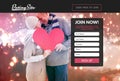 Subscription form on dating site Royalty Free Stock Photo