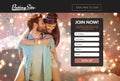 Subscription form on dating site Royalty Free Stock Photo