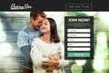 Subscription form on dating site Royalty Free Stock Photo