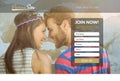 Subscription form on dating site Royalty Free Stock Photo