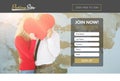 Subscription form on dating site Royalty Free Stock Photo