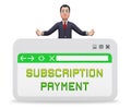 Subscription Payment Monthly Plan Schedule 3d Rendering