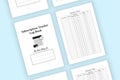 Subscription planner KDP interior journal. Monthly subscription expense tracker logbook. KDP interior notebook. Personal Royalty Free Stock Photo