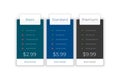 Subscription plans and pricing comparision web template