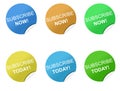 Subscription Stickers Royalty Free Stock Photo