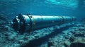 Subsea Pipeline, Underwater Infrastructure, Ocean Engineering, Deep Sea Technology Royalty Free Stock Photo