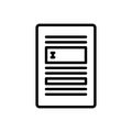Black line icon for Subsection, clause and paragraph Royalty Free Stock Photo