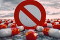 Substance-free solidarity: anti drug day, stop drugs - rallying communities to stand against the scourge of drugs Royalty Free Stock Photo