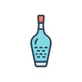 Color illustration icon for Substance, material and bottle Royalty Free Stock Photo