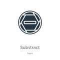 Substract icon vector. Trendy flat substract icon from signs collection isolated on white background. Vector illustration can be