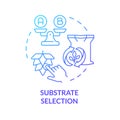 Substrate selection blue gradient concept icon