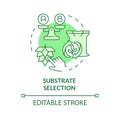 Substrate selection green concept icon