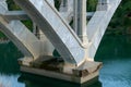 Substructure detail under the Rogue River Bridge at Gold Beach, Oregon, USA Royalty Free Stock Photo