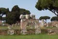 The substructure of Rome and August Temple in The Ancient Roman Port of Ostia Antica, Province of Rome, Lazio, Italy