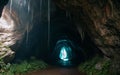 Subterranean Cave Waterfall\'s Hidden Beauty