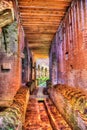 Subterranean passage beneath the arena of the Capua Amphitheatre Royalty Free Stock Photo