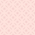 Subtle abstract floral seamless pattern. Vector soft pink geometric background Royalty Free Stock Photo