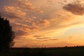 Subtle beauty of colour Saskatchewan sunset Royalty Free Stock Photo