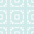 Subtle blue vector geometric seamless pattern with squares, square grid, tiles Royalty Free Stock Photo