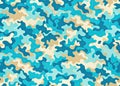 Subtle Camouflage Pattern Design A Versatile Soft Blue and Tan Abstract Background for Modern Applications Royalty Free Stock Photo