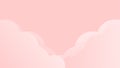 subtle cute pink clouds on pink sky background