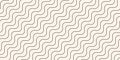 Subtle diagonal thin wavy lines seamless pattern. Black and white vector texture Royalty Free Stock Photo