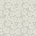 Subtle floral background Gray Hibiscus flowers seamless vector pattern. Feminine backdrop gray hues. For textile, fabric,