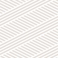 Subtle geometric line seamless pattern. Simple white and beige vector texture Royalty Free Stock Photo