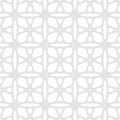 Subtle geometric seamless pattern. Simple gray and white vector floral ornament. Abstract background texture with bold flower Royalty Free Stock Photo