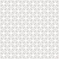 Subtle geometric seamless pattern. Simple gray and white vector floral ornament. Abstract background texture with flower Royalty Free Stock Photo