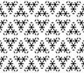Subtle geometric texture, monochrome snowflake figures