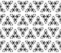 Subtle geometric texture, monochrome snowflake figures